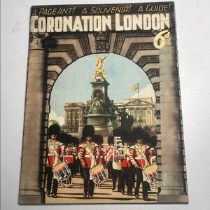 Vintage 1937 'Coronation London' King George VI and Queen Elizabeth